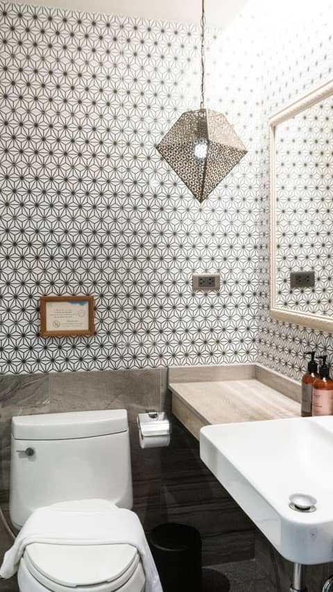 Tints of Blue Hotel — bathroom