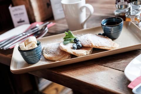 The Mad Hatter Hotel — breakfast buffet