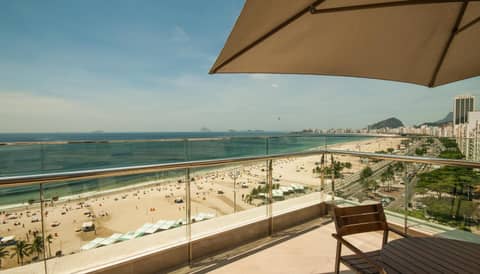 Arena Leme Hotel — balance & terrace