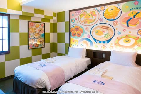 HOTEL OKINAWA WITH SANRIO CHARACTERS — hotel room