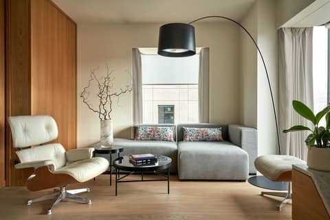 The BoTree London, Curio Collection by Hilton — living room