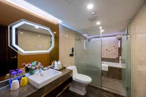 Hotel Beverly Plaza — bathroom