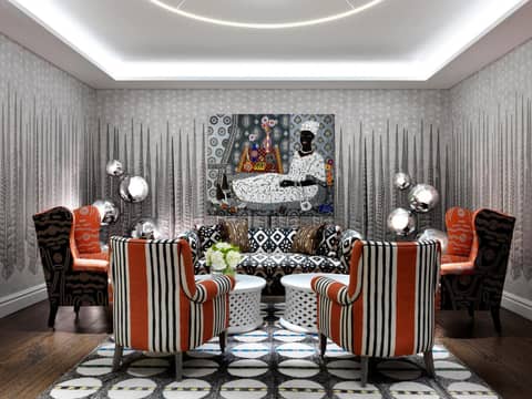 The Soho Hotel, Firmdale Hotels — living room